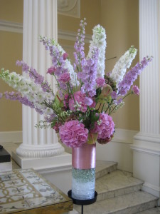 Delphinium arrangement for weddings