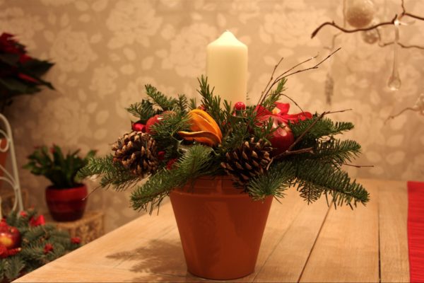 Christmas Candle Arrangement