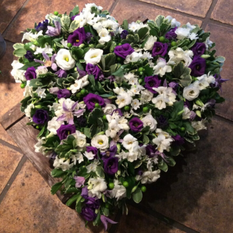heart shaped funeral tributes
